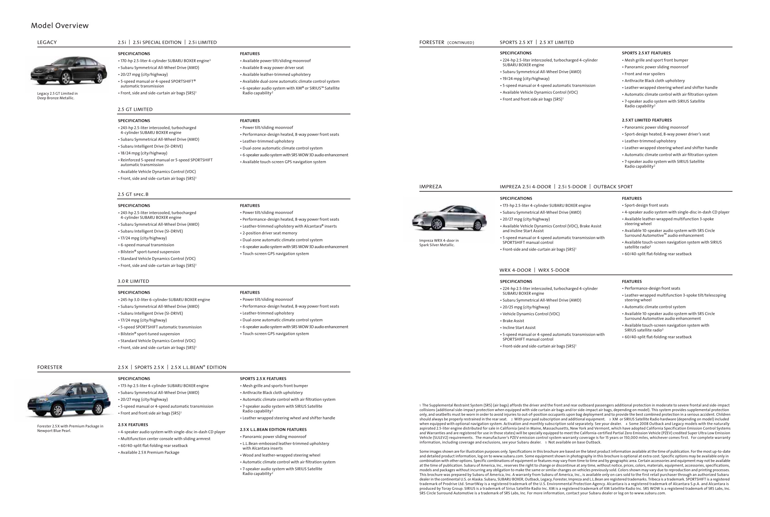 2008 Subaru Brochure Page 19